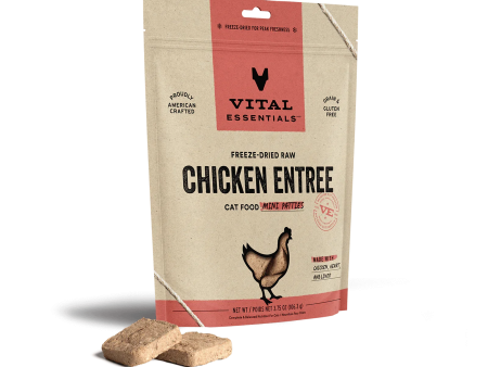 Vital Essentials Cat Freeze Dried Mini Patties Chicken 3.75oz. Sale