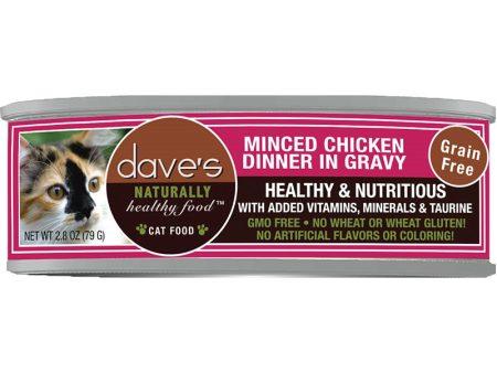 Dave s Cat Grain Free Minced Chicken N 2.8oz. (Case of 24) For Discount