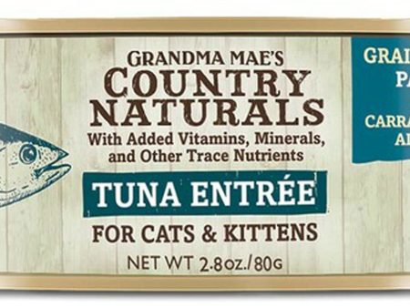 Grandma Mae s Country Naturals Grain Free Pate Wet Cat & Kitten Food Tuna 24ea 2.8 oz, 24 pk Online