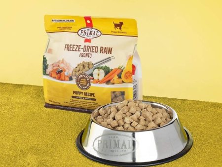 Primal Dog Freeze-Dried Pronto Puppy Chicken Salmon 16oz. Online Sale