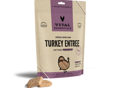 Vital Essentials Cat Freeze Dried Mini Patties Turkey 3.75oz. Sale