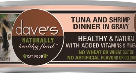 Dave s Naturally Healthy Cat Food; Tuna and Shrimp Dinner In Gravy 5.5oz. (Case of 24) Fashion