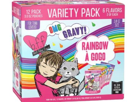 BFF Cat Omg Rainbow Variety Pack 3oz. Pouch (Case of 12) Supply