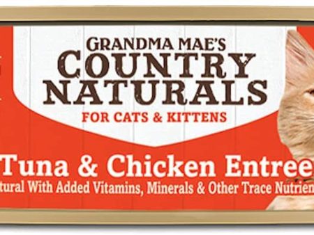 Grandma Mae s Country Naturals Grain Free Pate Wet Cat & Kitten Food Tuna & Chicken 24ea 2.8 oz, 24 pk Hot on Sale