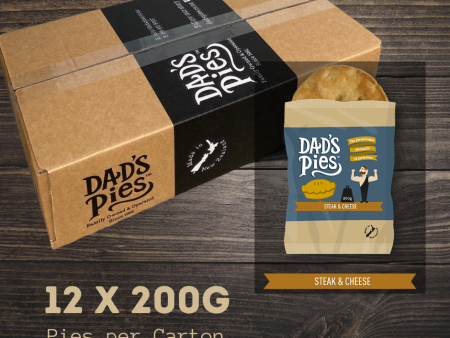 Dad s Pies Classic Range -Steak & Cheese Carton 12 x 200g Cheap