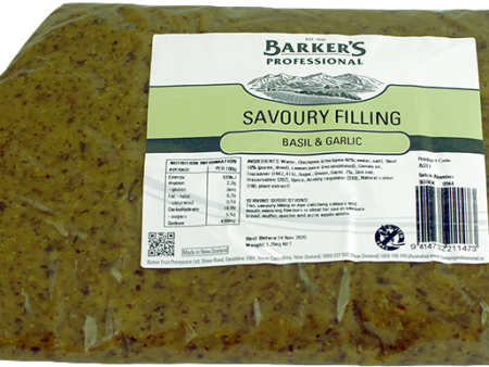 Barkers Pesto Basil and Garlic savory filling 1.25kg For Cheap