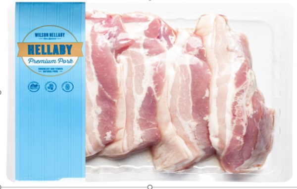 Hellaby PORK BELLY SLICES  
332gm-558gm  $17-$29 PER PACK 
 Price below per KG For Discount