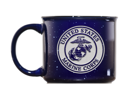 Deep Carved Marines Blue Campfire Mug Online now