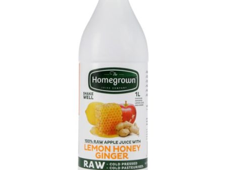 1L Homegrown RAW cold pressed Pure NZ LEMON - HONEY & GINGER Drink Fashion