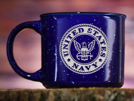 Navy Campfire Mug, Military Gift For Cheap