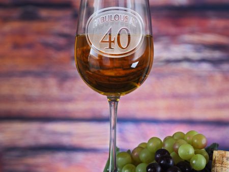 Engraved 40th Birthday Wine Glass Supply