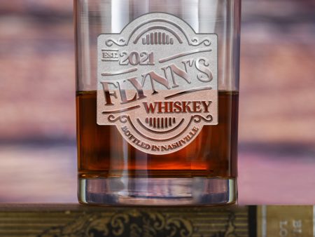 Your Own Whiskey Bottle Label Engraved Bar Glass Fashion