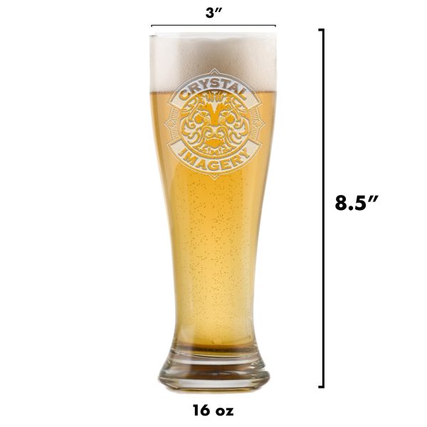 Monogram Pilsner Beer Glass For Discount