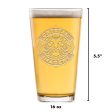 Deep Carved Deer Antlers Pint Glass Fashion