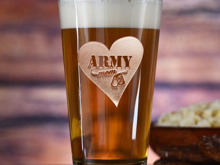 Army Mom Pint Pub Glass Discount