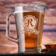 Engraved Personalized Shield Beer Pitcher For Discount