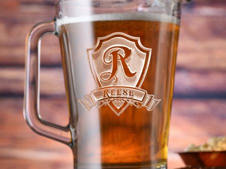 Engraved Personalized Shield Beer Pitcher For Discount