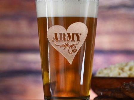 Army Wife Pint Pub Beer Glass Online Hot Sale