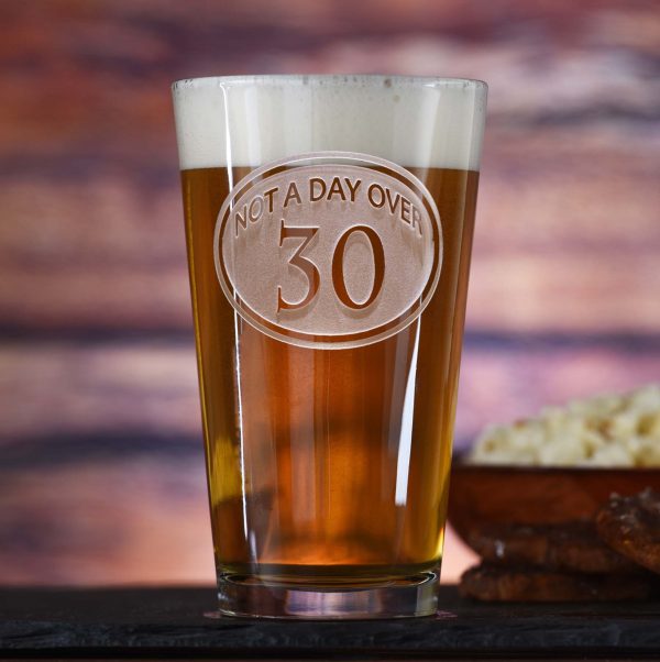 30th Birthday Beer Pint Glass Discount