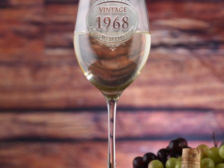 Stolzle Crystal White Wine Glass, Vintage Year Birthday Gift For Cheap