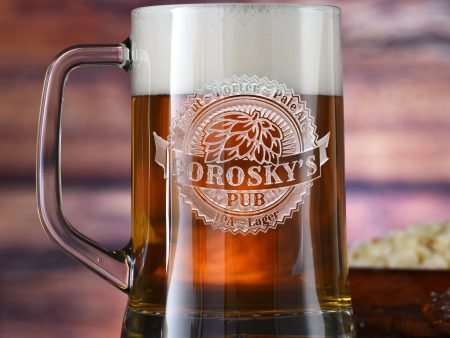 Engraved Brew Pub Beer Mug Fashion