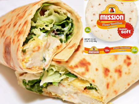 Mission 10-inch Flour Tortilla Wraps 10 Per  Pack (12 packet per carton) Fashion