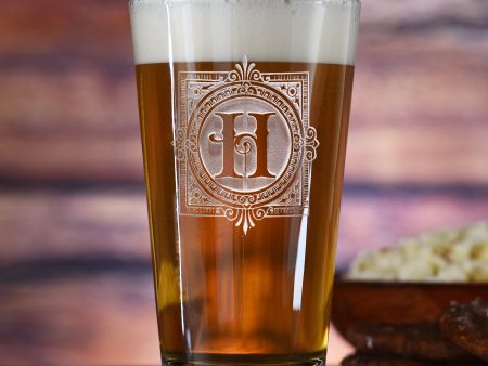 Monogrammed Engraved Pub Pint Beer Water Glass Discount