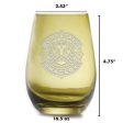 Custom Etched Green Stemless Wine Glass Tumbler | Crystal Imagery Online Hot Sale