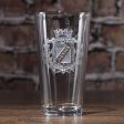 Engraved Personalized Crest Pint Pub Glass Sale