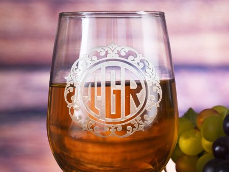 Personalized Etched Stemless Wine Glasses on Sale