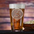 Custom Engraved Pub Pint Water Beer Glasses on Sale