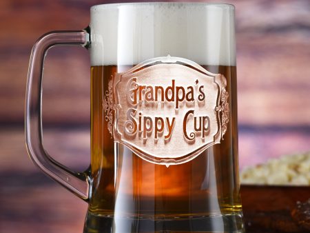 Engraved Grandpa s Sippy Cup Beer Mug For Sale