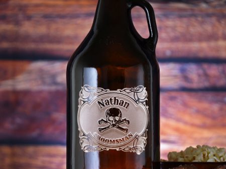 Skull and Bones Groomsman Growler Cheap