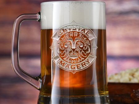 Custom Logo Beer Mugs (Set of 4) on Sale