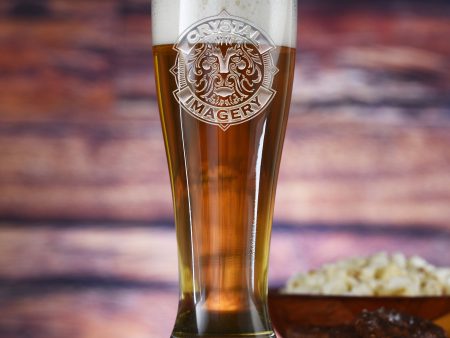 Company Logo Pilsner Beer Glass on Sale