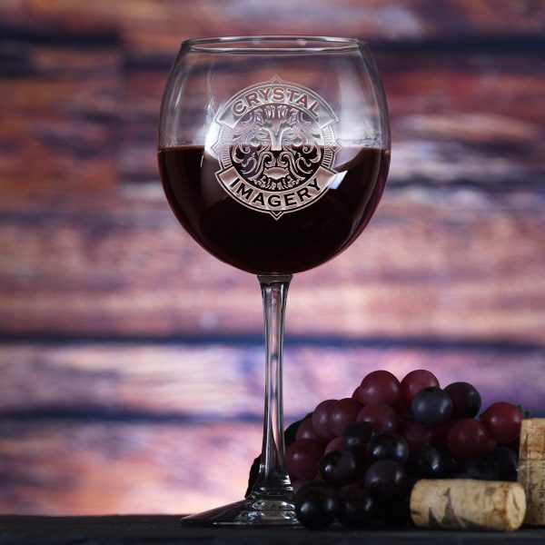 Deep Carved My Own Logo Red Wine Glass Stemware Online now