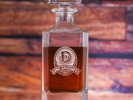 Custom Engraved Square Whiskey Decanter Online now