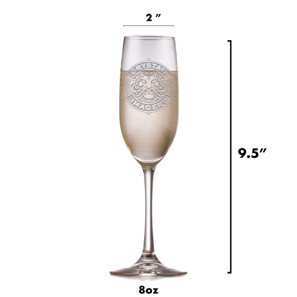 Customized Large Wreath Champagne Flute Sale