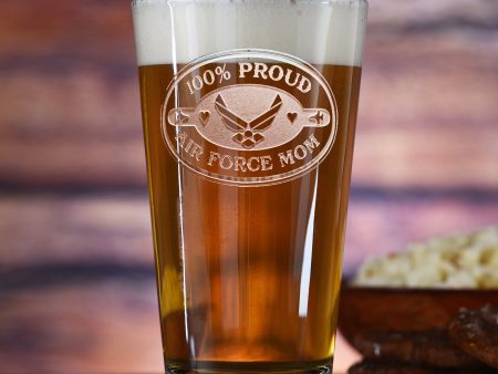 Air Force Mom Pint Pub Beer Glass on Sale