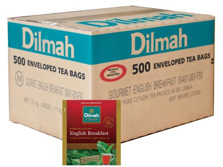 Dilmah English Breakfast Black Tea
500 Foil Enveloped Teabags For Discount