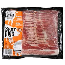 3 Fat Pigs Streaky Bacon 500g Fashion