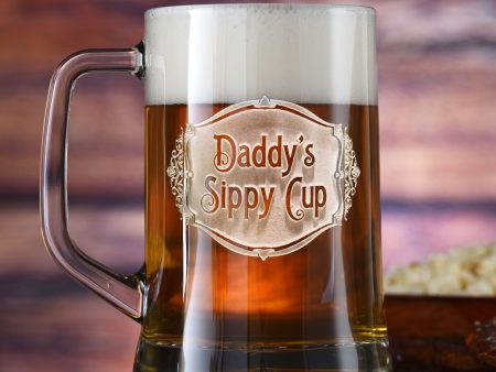 Engraved Daddy s Sippy Cup Beer Mug on Sale