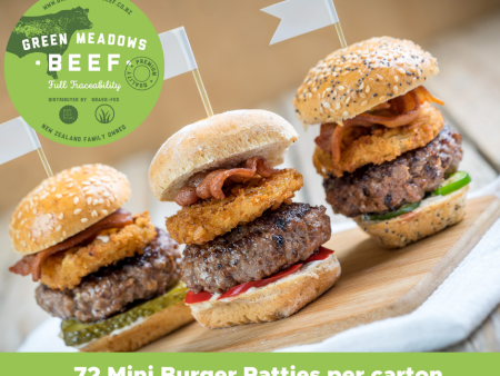 Green Meadows Beef slider mini burgers patties 72 per box 4.3kg Online