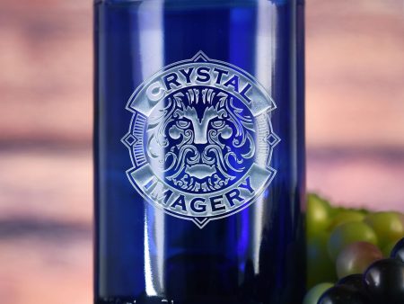 Cobalt Blue Recycled Wine Bottle Glass With Your Logo Online