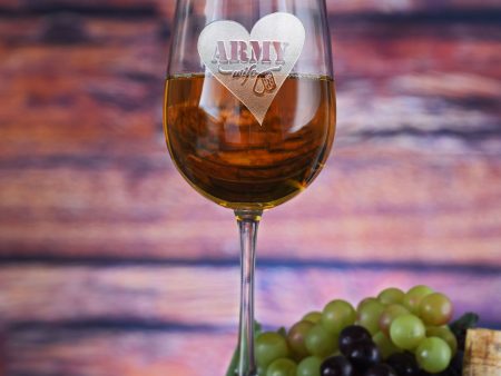 Army Wife Wine Glass Sale