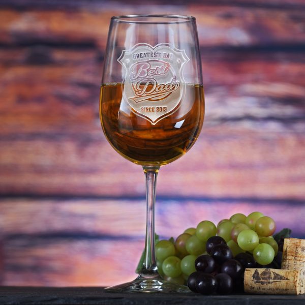 World s Best Dad Wine Glass Cheap