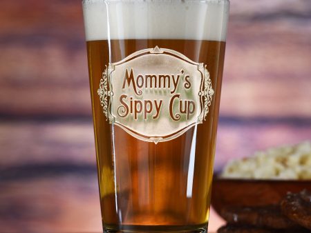 Personalized Sippy Cup Pint Pub Glass on Sale