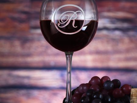 Etched Monogram Red Wine Glass Online Hot Sale