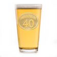 40th Birthday Beer Pint Glass Supply