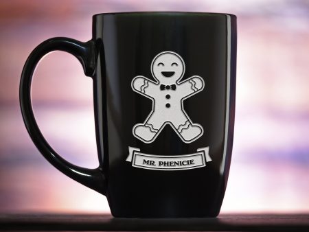 Personalized Gingerbread Man or Woman Christmas Coffee Mug on Sale